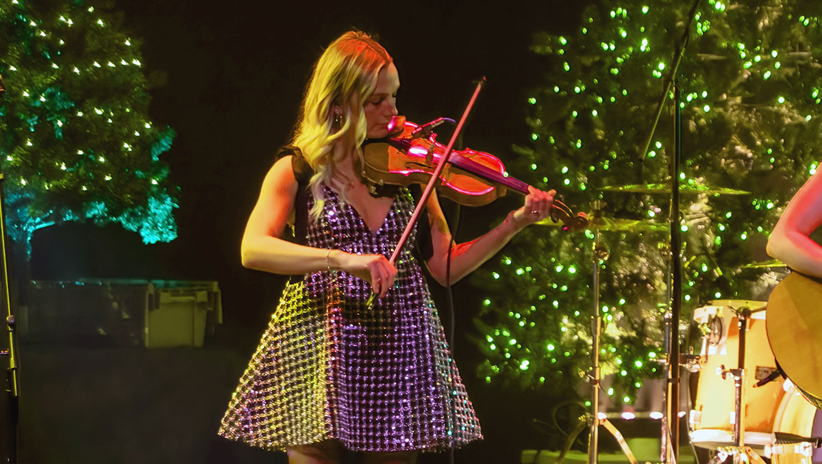 Callie Pirog performing at An American Celtic Christmas